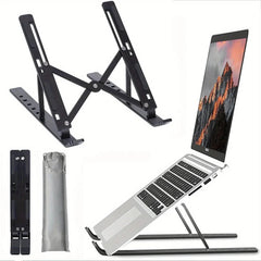 Adjustable Foldable Aluminum Laptop Stand for 8–16 Inch Laptops – Ergonomic Anti-Slip Portable Laptop & Tablet Holder